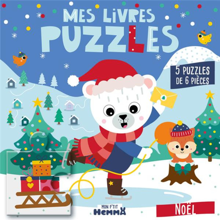 MON P-TIT HEMMA - MES LIVRES PUZZLES - NOEL - 5 PUZZLES DE 6 PIECES - CAROTTE ET COMPAGNIE - HEMMA