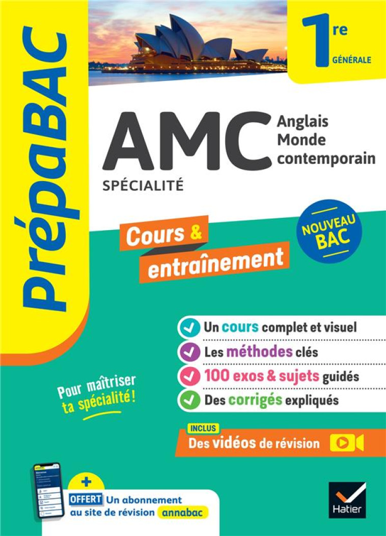 PREPABAC AMC (ANGLAIS MONDE CONTEMPORAIN) 1RE GENERALE (SPECIALITE) - NOUVEAU PROGRAMME DE PREMIERE - BITAILLOU/CHARLES - HATIER SCOLAIRE