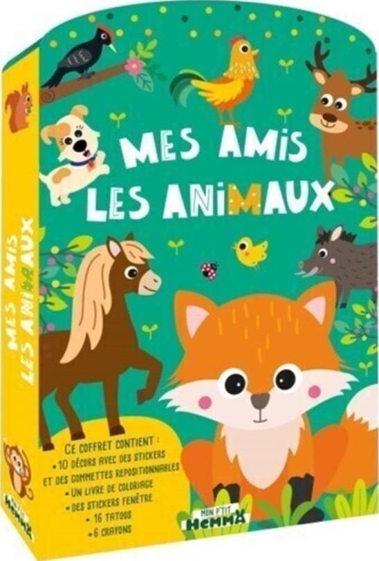 MON P-TIT HEMMA - MES AMIS LES ANIMAUX - CE COFFRET CONTIENT: 10 DECORS AVEC DES STICKERS ET DES GOM - CAROTTE ET COMPAGNIE - NC