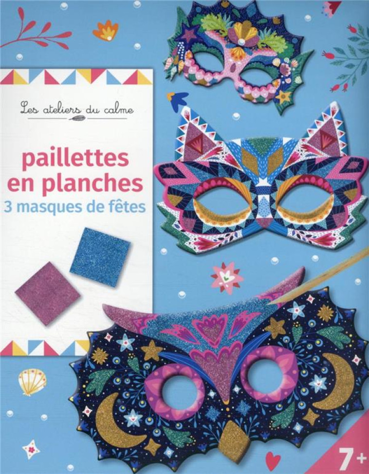 PAILLETTES EN PLANCHES MASQUES - POCHETTE AVEC ACCESSOIRES - FABRE LEA - NC