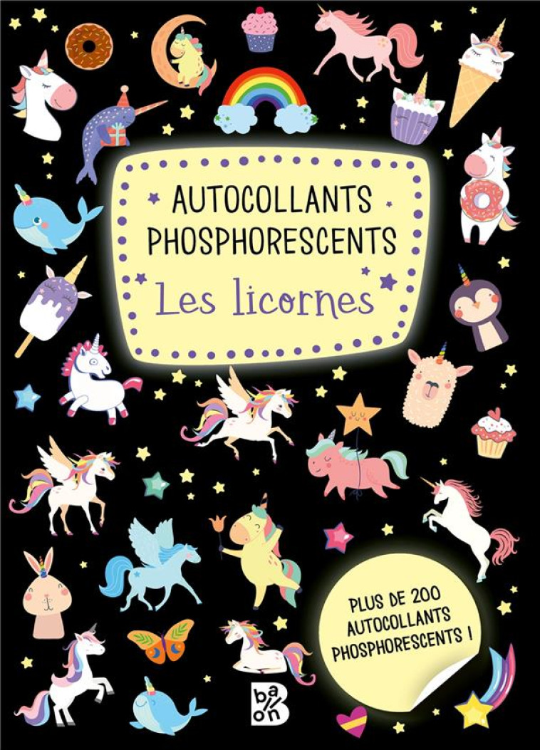 AUTOCOLLANTS PHOSPHORESCENTS - LES LICORNES - XXX - NC