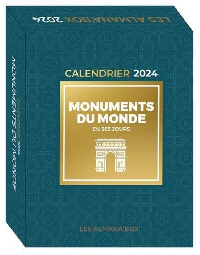 GRAND CALENDRIER ALMANA-BOX MONUMENTS DU MONDE EN 365 JOURS 2024 - GASTON DELPHINE - 365 PARIS