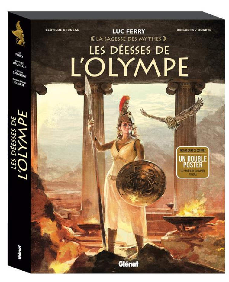 LES DEESSES DE L-OLYMPE - COFFRET - ATHENA, APHRODITE TOMES 1 ET 2 - BRUNEAU/BAIGUERA - GLENAT