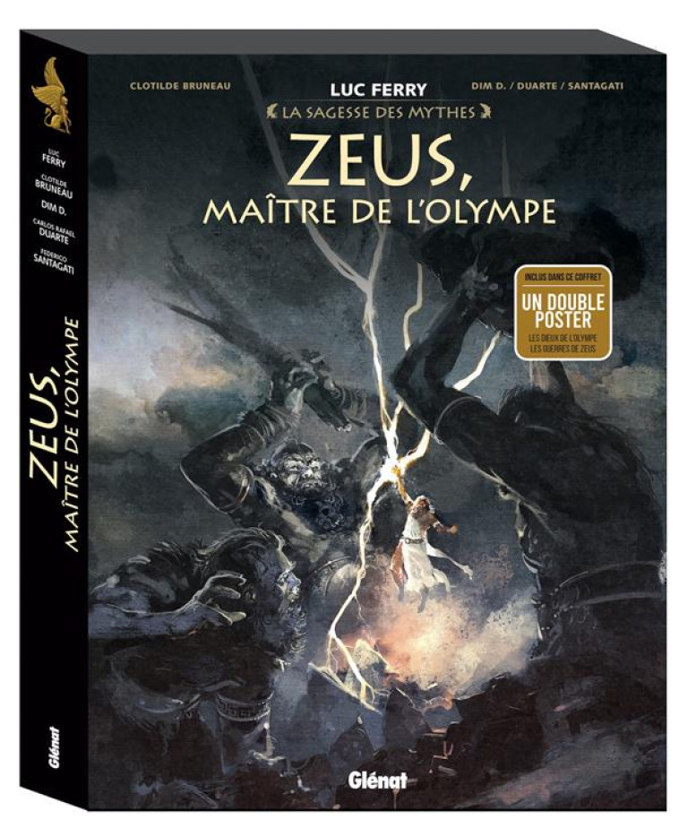 ZEUS, MAITRE DE L-OLYMPE - COFFRET - LA NAISSANCE DES DIEUX/LES GUERRES DE ZEUS/LES AMOURS DE ZEUS - BRUNEAU/DIM D. - GLENAT