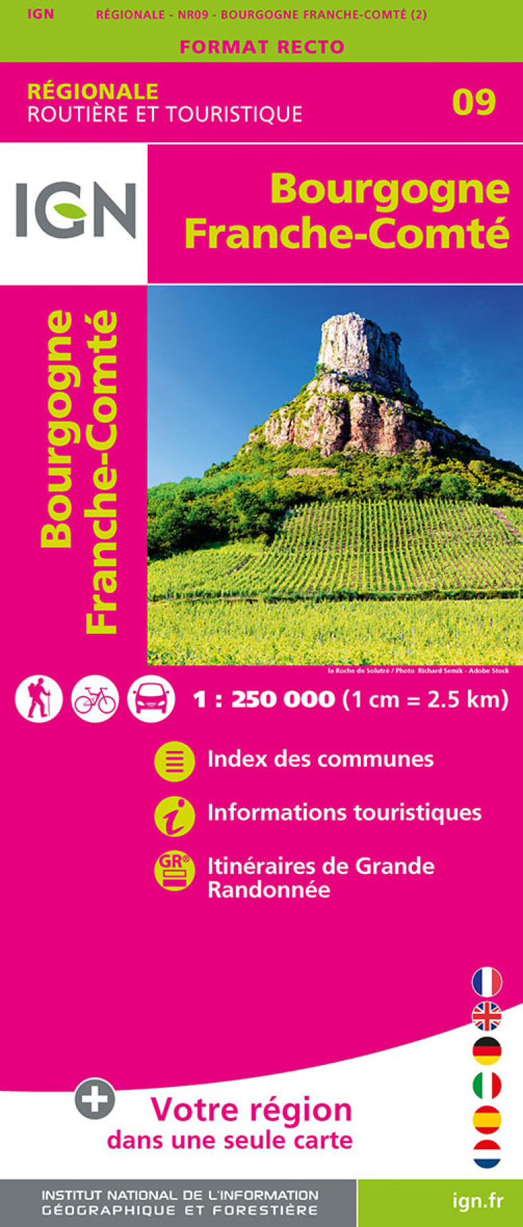 NR09 BOURGOGNE FRANCHE-COMTE  1/250 000 - XXX - IGN