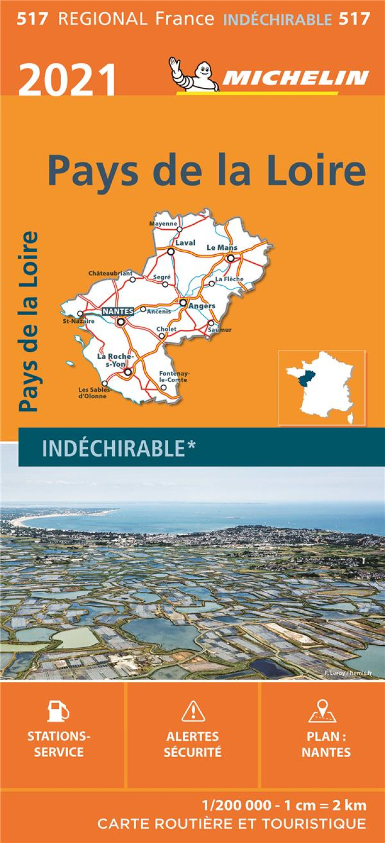 CARTE REGIONALE FRANCE - CARTE REGIONALE PAYS DE LA LOIRE 2021 - XXX - MICHELIN