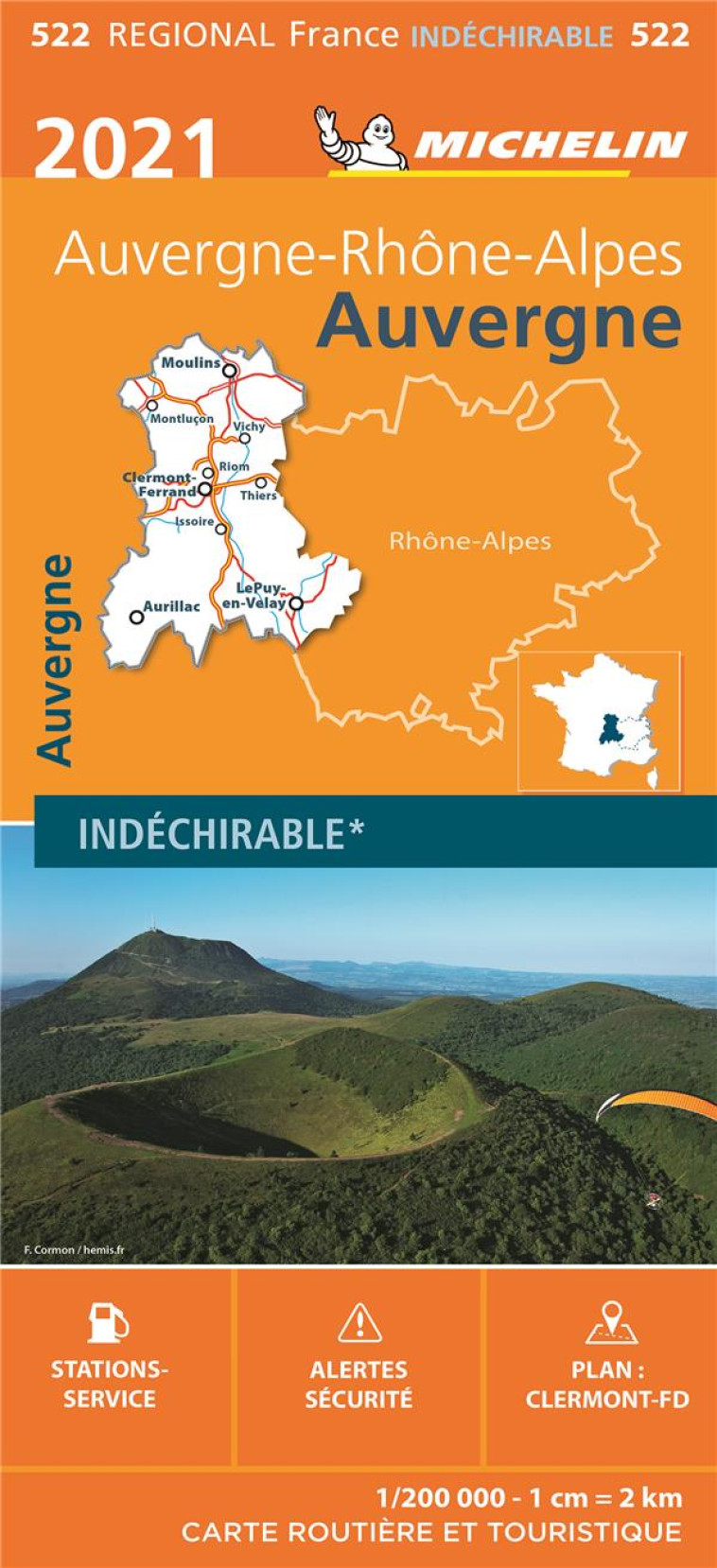 CARTE REGIONALE FRANCE - CARTE REGIONALE AUVERGNE 2021 - XXX - MICHELIN