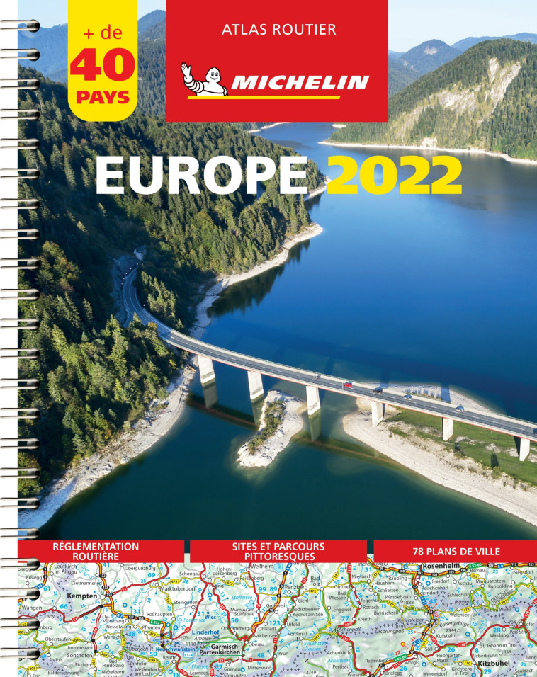 ATLAS EUROPE 2022 - ATLAS ROUTIER ET TOURISTIQUE (A4-SPIRALE) - XXX - MICHELIN