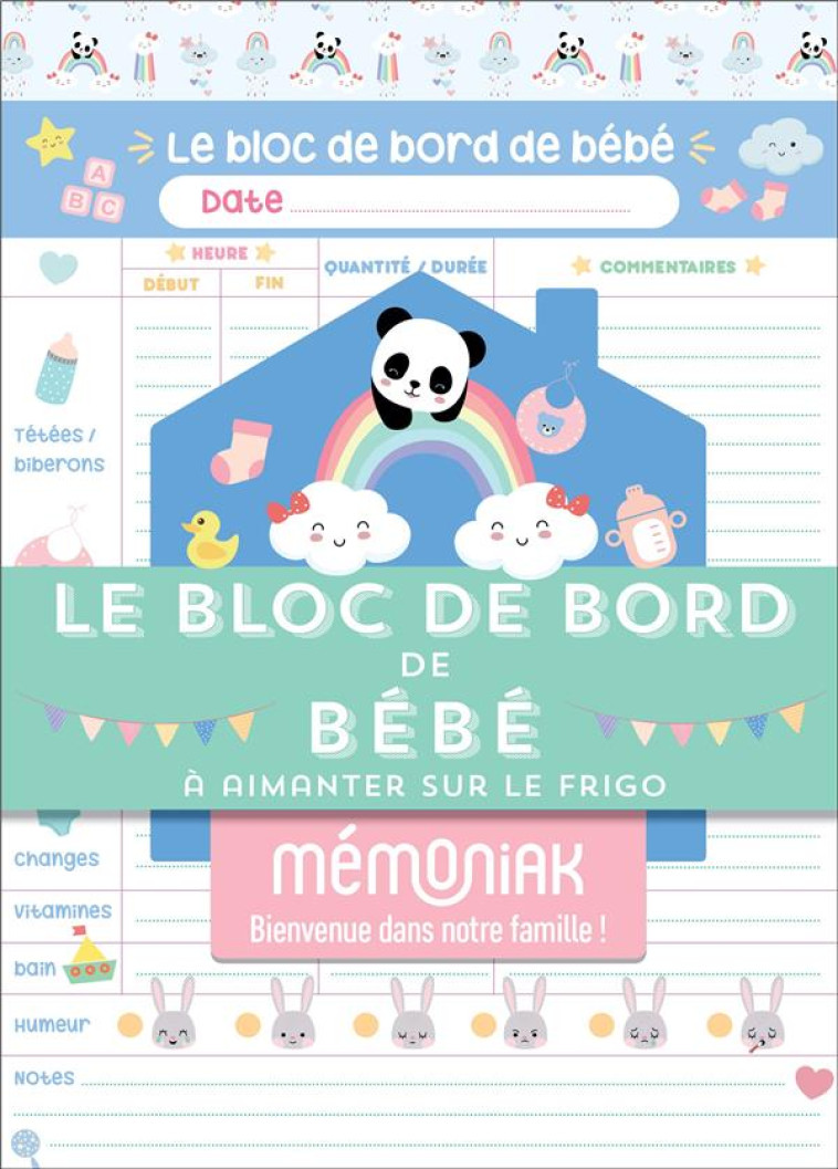 LE BLOC DE BORD DE BEBE MEMONIAK - BLOC AIMANTE DE 52 LISTES A COMPLETER - XXX - NC