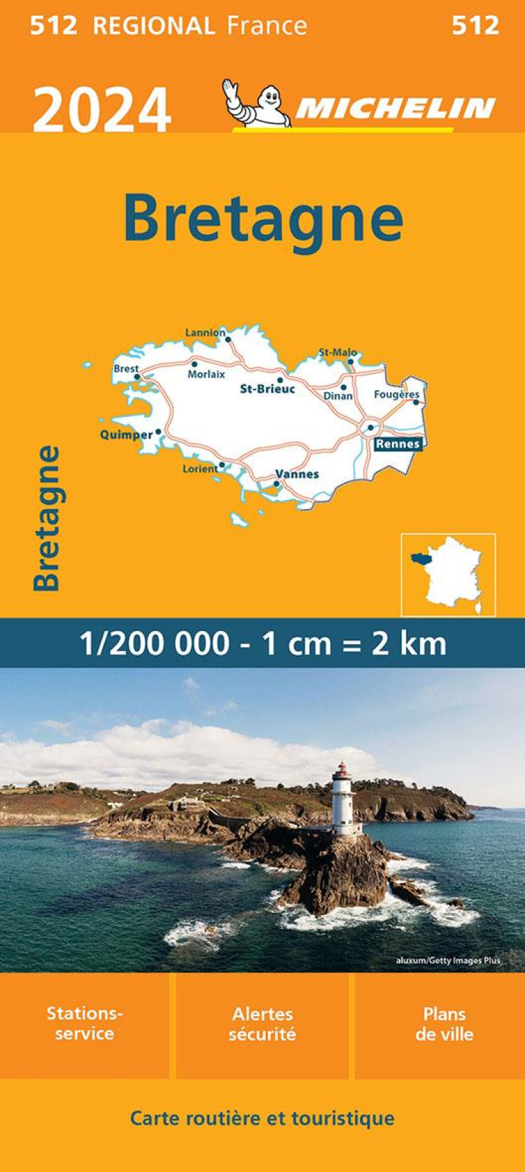 CARTE REGIONALE FRANCE - CARTE REGIONALE BRETAGNE 2024 - XXX - MICHELIN