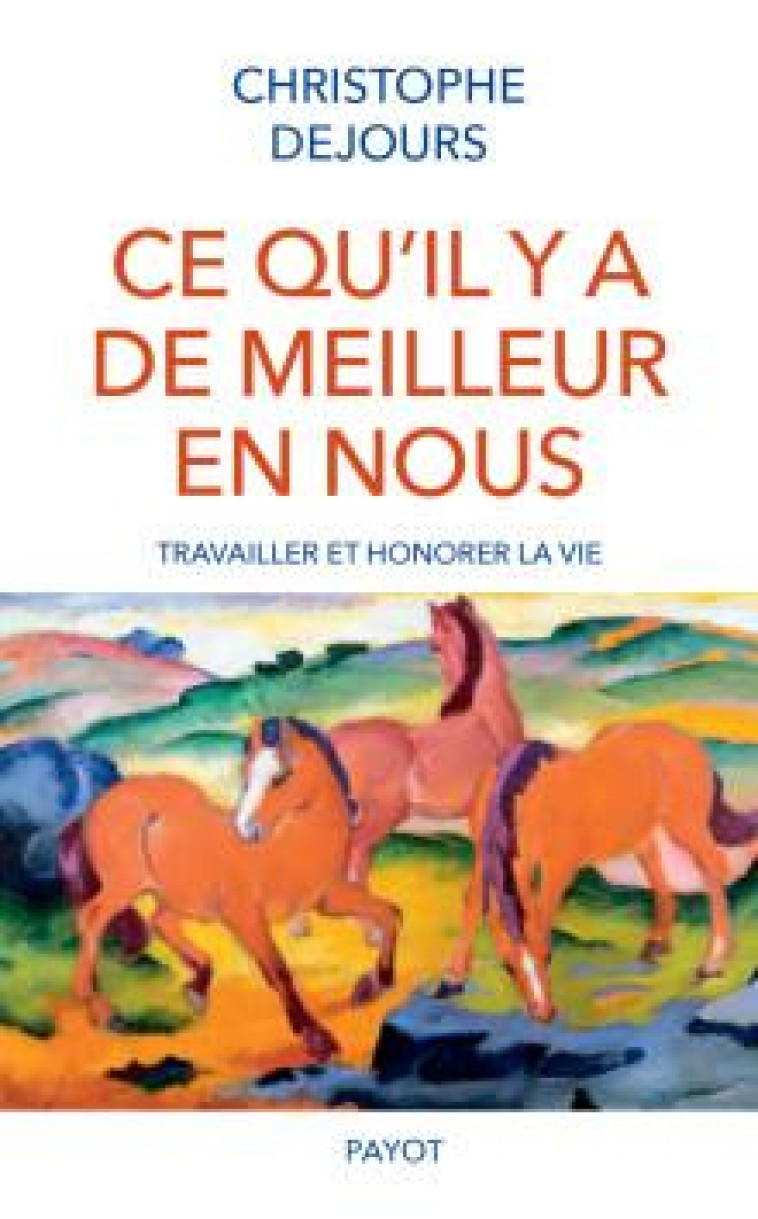 CE QU-IL Y A DE MEILLEUR EN NOUS - TRAVAILLER ET HONORER LA VIE - DEJOURS CHRISTOPHE - PAYOT POCHE