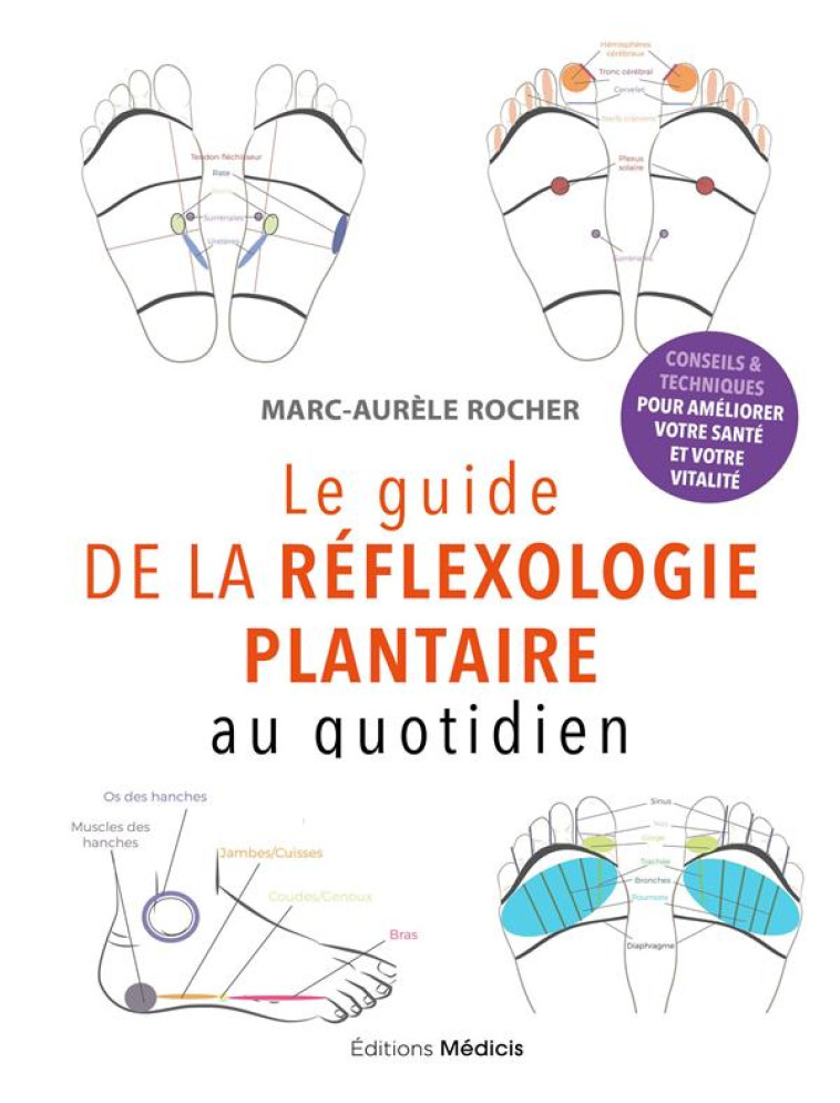 LE GUIDE DE LA REFLEXOLOGIE PLANTAIRE AU QUOTIDIEN - CONSEILS POUR AMELIORER VOTRE SANTE - ROCHER MARC-AURELE - MEDICIS