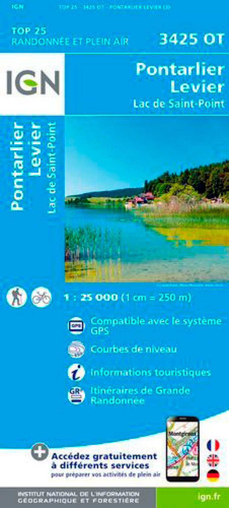 3425OT PONTARLIER/LEVIER/LAC DE ST POINT - XXX - IGN