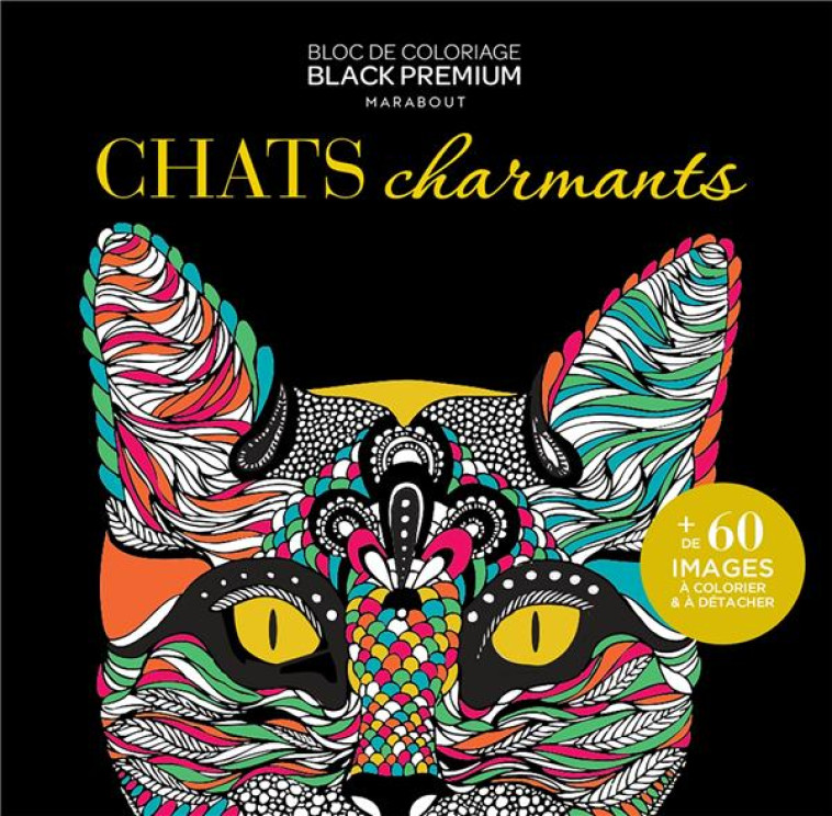 CARNET BLACK PREMIUM - CHATS - COLLECTIF - MARABOUT