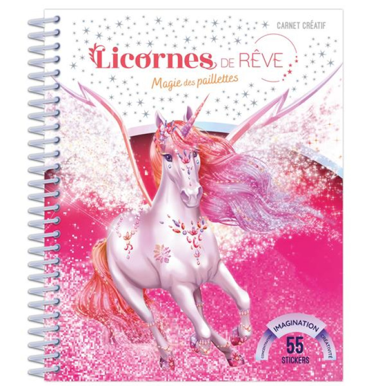 LICORNES DE REVE - MINI-CARNET MAGIE DES PAILLETTES - ALCOUFFE CHRISTINE - PRISMA