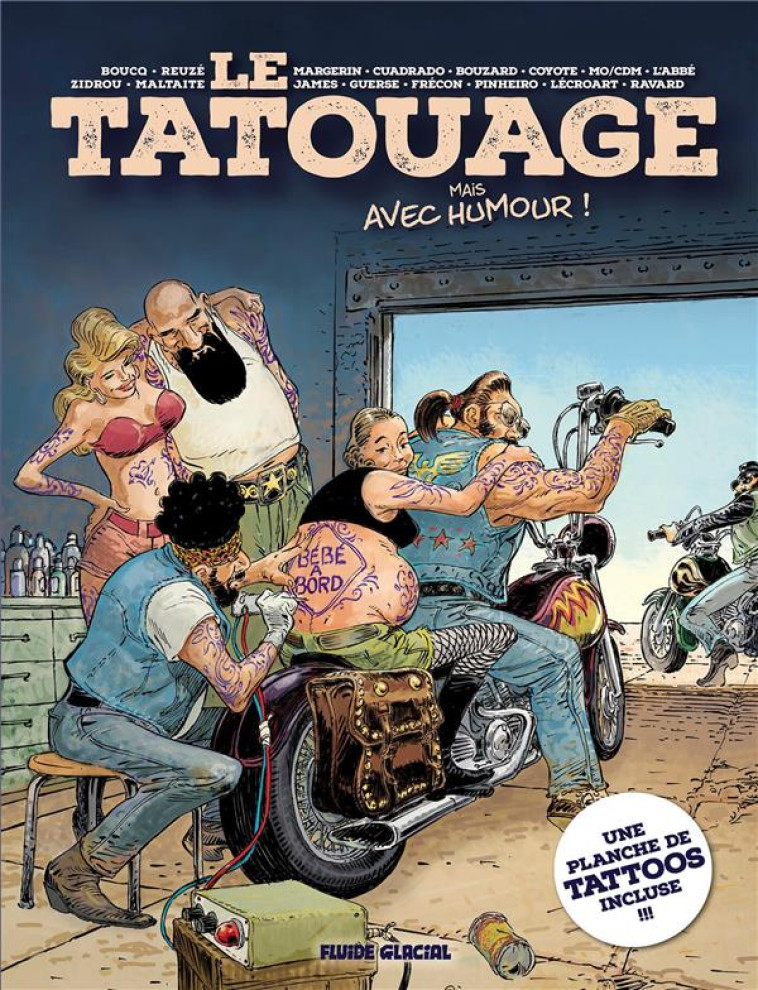 LE TATOUAGE MAIS AVEC HUMOUR + 1 PLANCHE DE TATOUAGES - COLLECTIF - FLUIDE GLACIAL