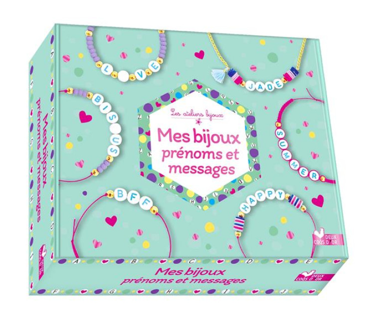 MES BIJOUX PRENOMS ET MESSAGES - COFFRET AVEC ACCESSOIRES - LA FABRICOTERIE - HACHETTE