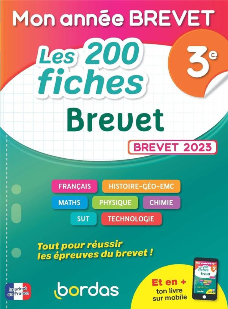 MON ANN?E BREVET LES 200 FICHES BREVET 3E - CLEMENT FANTOLI - BORDAS