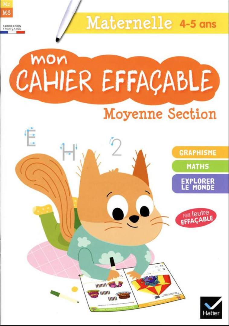 MON CAHIER EFFACABLE MOYENNE SECTION - COHEN/ROULLIER - HATIER SCOLAIRE