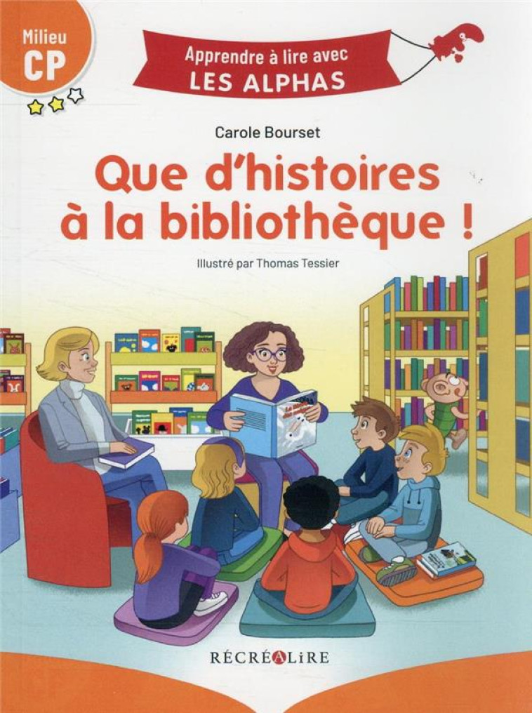 QUE D-HISTOIRES A LA BIBLIOTHEQUE ! MILIEU CP - BOURSET/TESSIER - RECREALIRE