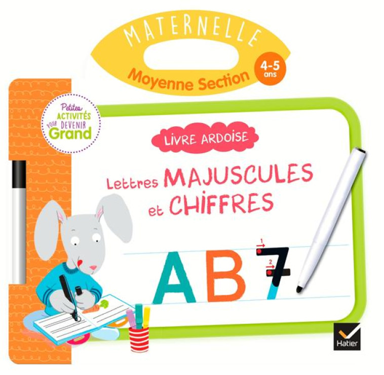 LIVRE ARDOISE - LETTRES MAJUSCULES ET CHIFFRES MS - VAN TILBEURGH M-H. - HATIER SCOLAIRE