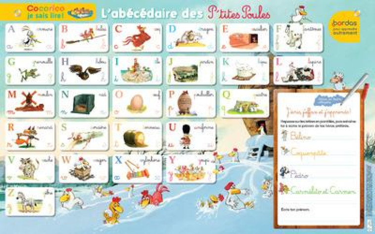 LES POSTERS EFFACABLES - L-ABECEDAIRE DES P-TITES POULES - HEINRICH/RAUFFLET - NC