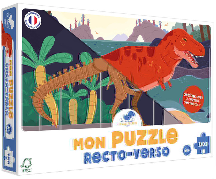 MON PUZZLE RECTO-VERSO T-REX - JOUET - Alexander VIDAL - JOUETS LIBRES