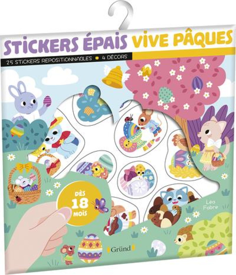 STICKERS EPAIS - VIVE PAQUES - FABRE LEA - NC