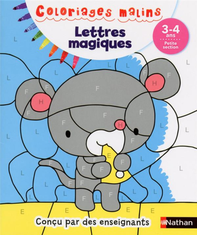 LETTRES MAGIQUES PS 3/4 ANS - COLORIAGES MALINS - STEPHANIE GRISON - Nathan Jeunesse