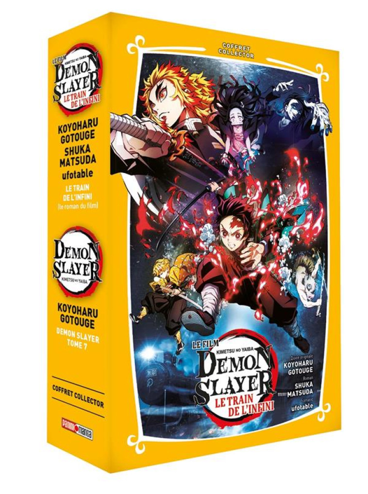 COFFRET DEMON SLAYER T07 + ROMAN JEUNESSE T03 - SHUKA MATSUDA - PANINI