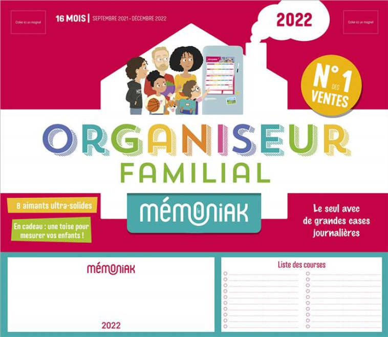 ORGANISEUR FAMILIAL MEMONIAK 2021-2022 - EDITIONS 365/NESK - NC