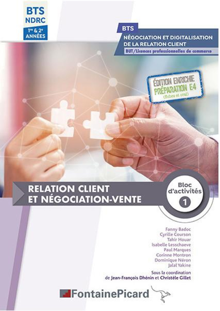 CORRIGE RELATION CLIENT ET NEGOCIATION-VENTE BLOC 1 BTS NDRC - BADOC - COURSON - DHENIN GILLE - FONTAINE PICARD