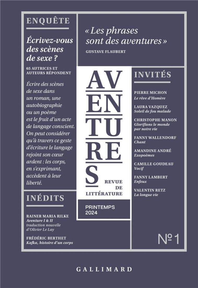 REVUE AVENTURES - COLLECTIFS - GALLIMARD