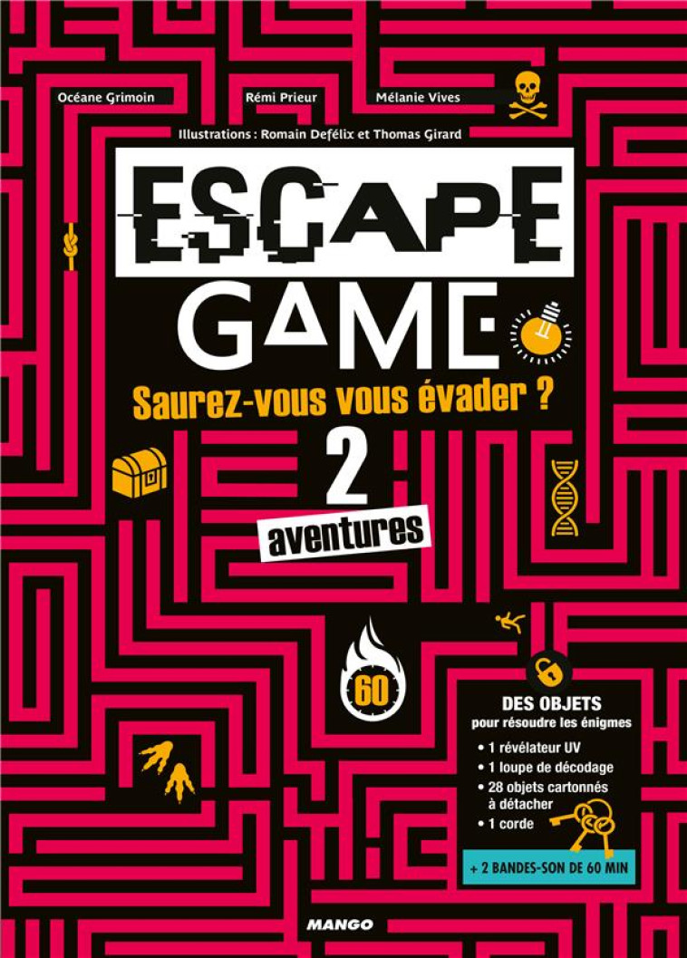 ESCAPE GAME : SAUREZ-VOUS VOUS EVADER DE CES 2 AVENTURES ? - CAMPANELLA/PRIEUR - MANGO