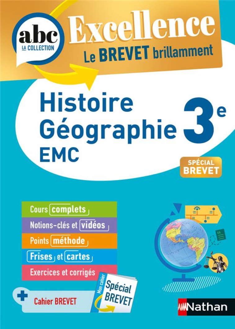 ABC EXCELLENCE HISTOIRE - GÉOGRAPHIE - ENSEIGNEMENT MORAL ET CIVIQUE - 3E - ANNE-SOPHIE MALGRAND - CLE INTERNAT