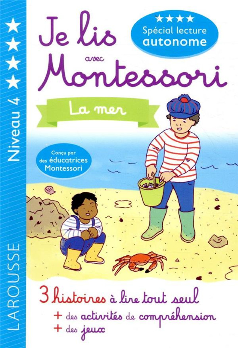 JE LIS AVEC MONTESSORI  - LA MER NIVEAU 4 - GALON/CLAVIER - LAROUSSE