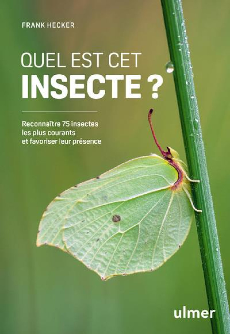 QUEL EST CET INSECTE ? - RECONNAÎTRE 75 INSECTES LES PLUS COURANTS ET FAVORISER LEUR PRÉSENCE - FRANK HECKER - ULMER