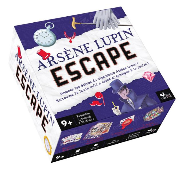 ARSÈNE LUPIN ESCAPE - BOÎTE AVEC CARTES ET ACCESSOIRES - JULIEN HERVIEUX - NC