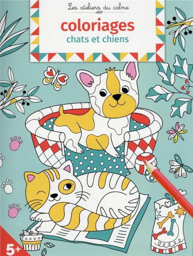 COLORIAGES CHATS ET CHIENS - SOLENNE & THOMAS - HACHETTE