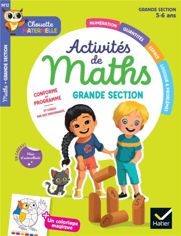 MATERNELLE ACTIVITÉS DE MATHS GRANDE SECTION - 5 ANS - LAURE-EMMANUELLE DELVAL - HATIER SCOLAIRE