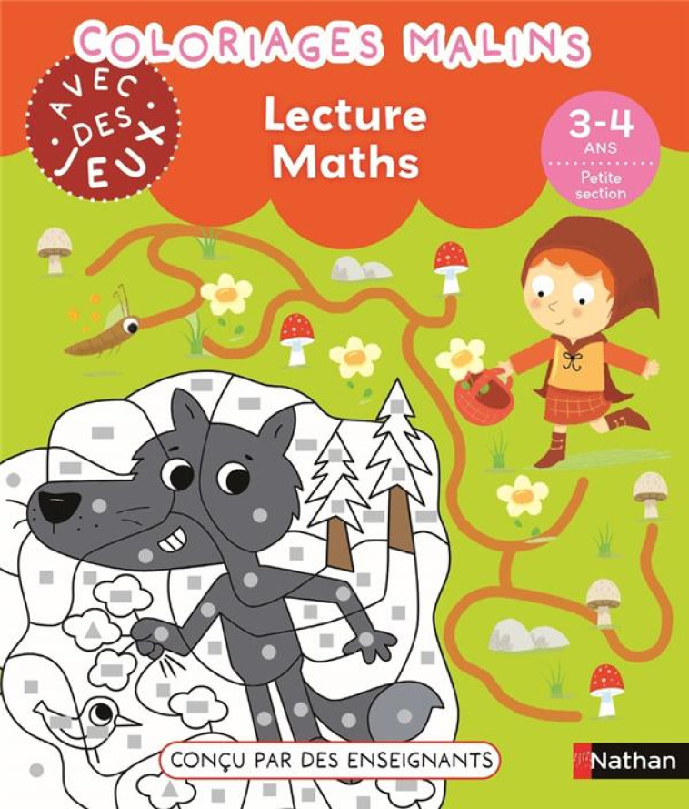 COLORIAGES MALINS AVEC DES JEUX - LECTURE MATHS 3-4 ANS PS - MARIANA VIDAL - CLE INTERNAT