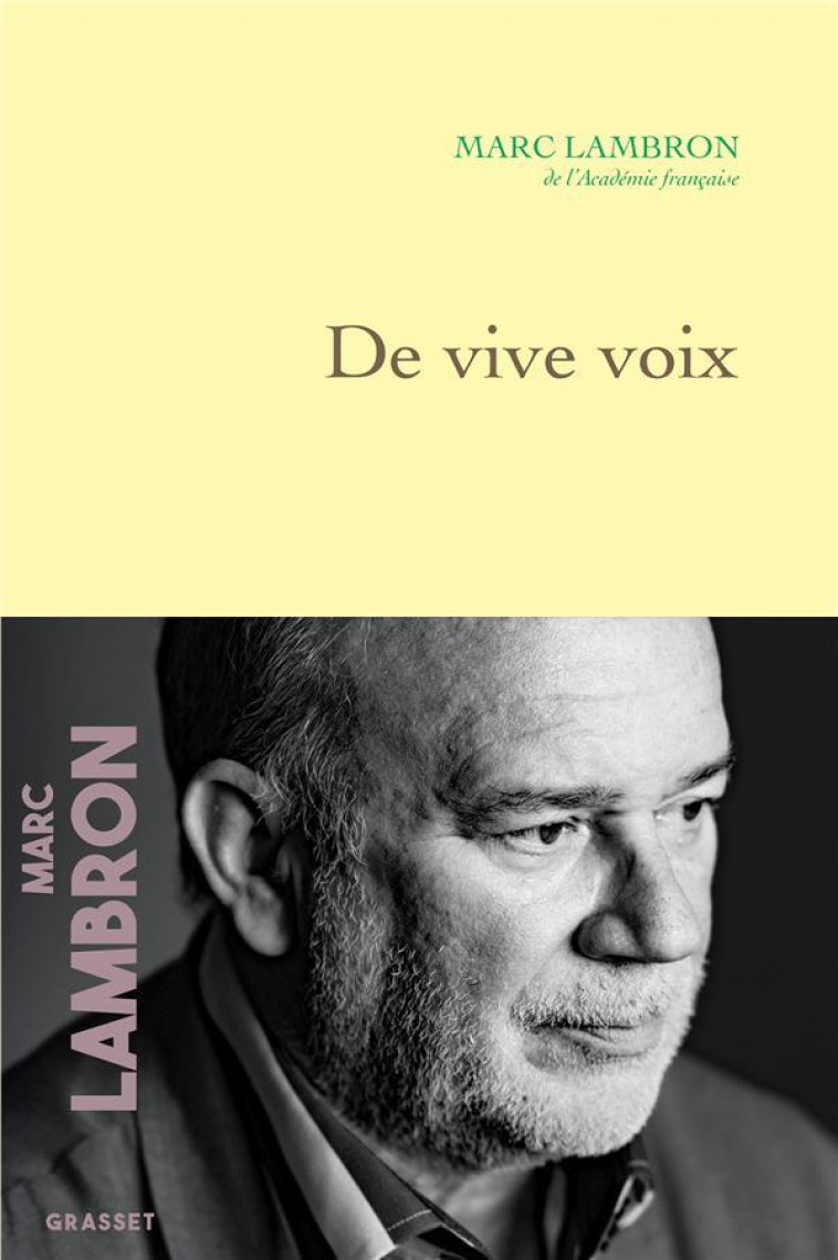 DE VIVE VOIX - MARC LAMBRON - GRASSET