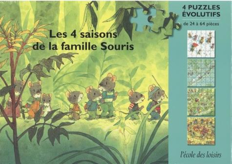 LES 4 SAISONS DE LA FAMILLE SOURIS - 4 PUZZLES ÉVOLUTIFS - KAZUO IWAMURA - NC