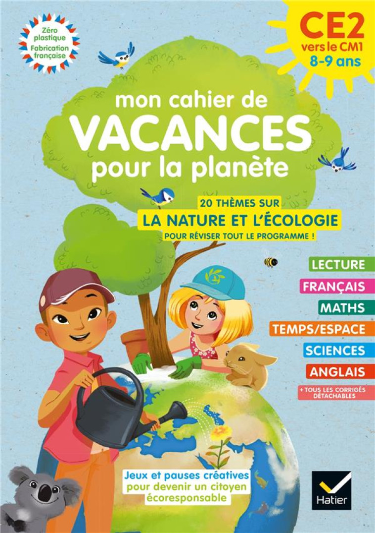 MON CAHIER DE VACANCES POUR LA PLANETE 2024 DU CE2 AU CM1 8/9 ANS - VIDEAU/MOHN - HATIER SCOLAIRE