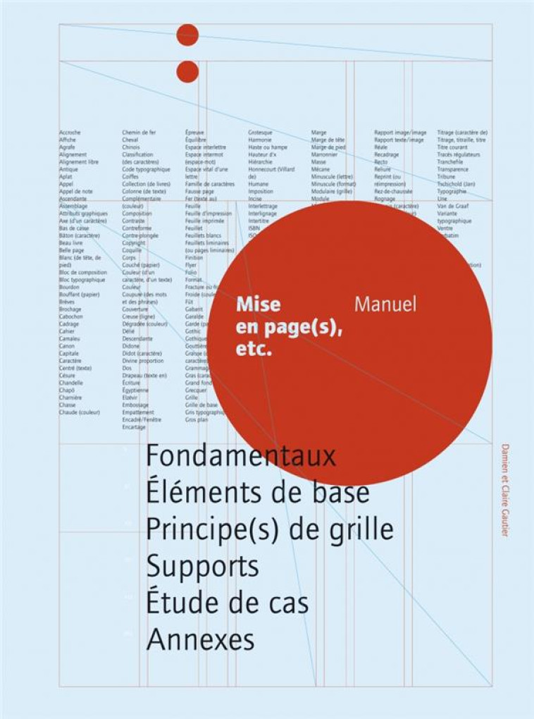 MISES EN PAGE(S) ETC.  -  MANUEL  -  FONDAMENTAUX, ELEMENTS DE BASE, PRINCIPES DE GRILLE, SUPPORTS, ETUDES DE CAS, ANNEXES - GAUTIER, CLAIRE  - PYRAMYD