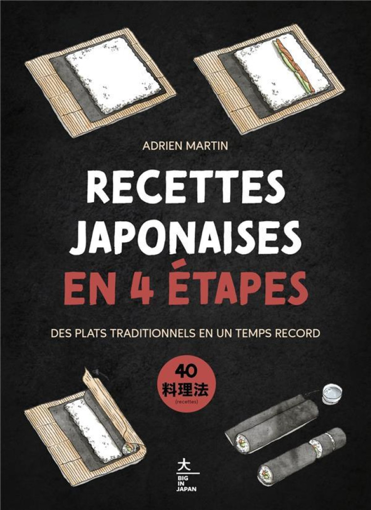 RECETTES JAPONAISES EN 4 ÉTAPES - MARTIN ADRIEN - HACHETTE