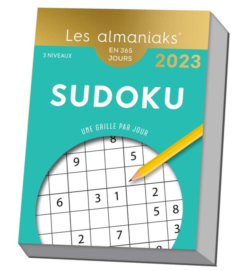 CALENDRIER ALMANIAK SUDOKU 2023 : 1 GRILLE PAR JOUR - EDITIONS 365 - NC