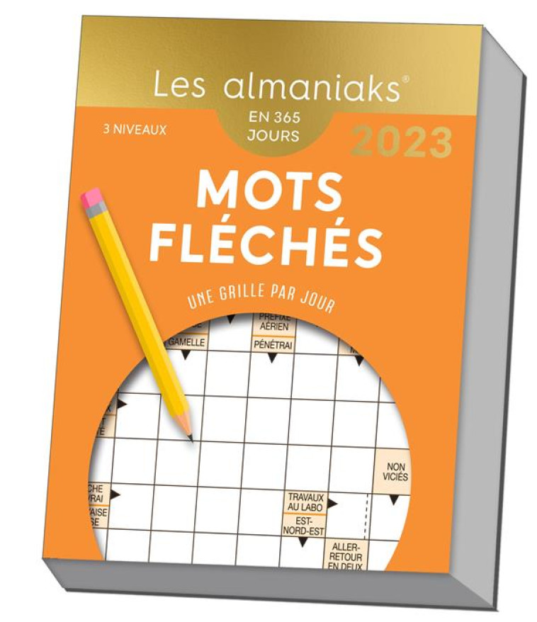 CALENDRIER ALMANIAK MOTS FLECHES 2023 : 1 GRILLE PAR JOUR - RCI - 365 PARIS