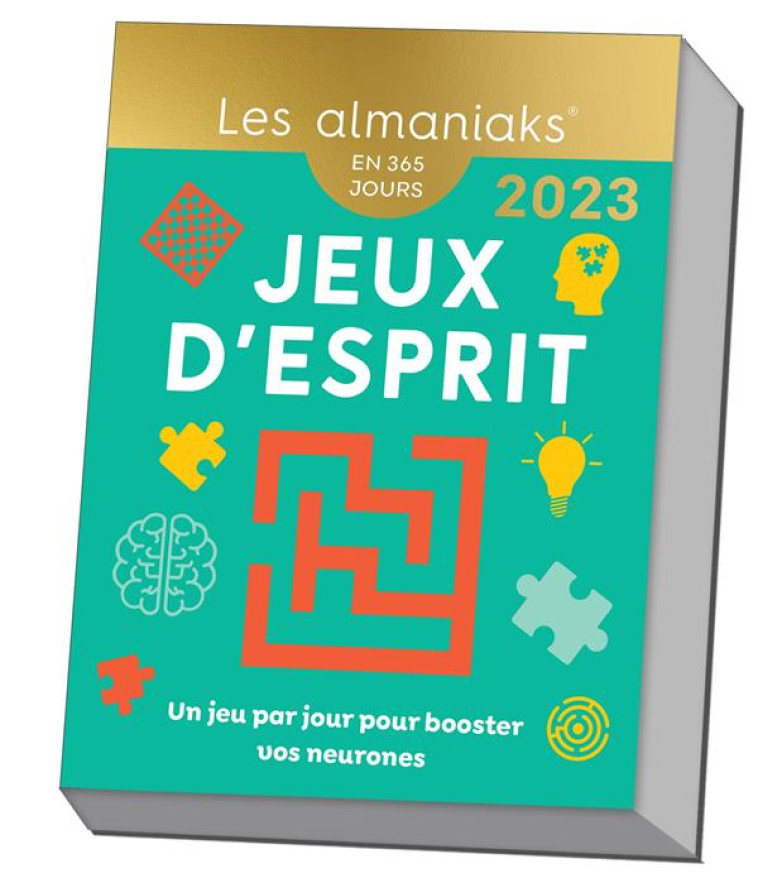 CALENDRIER ALMANIAK JEUX D'ESPRIT 2023 : 1 JEU PAR JOUR - AUDRAIN/LEBRUN - 365 PARIS