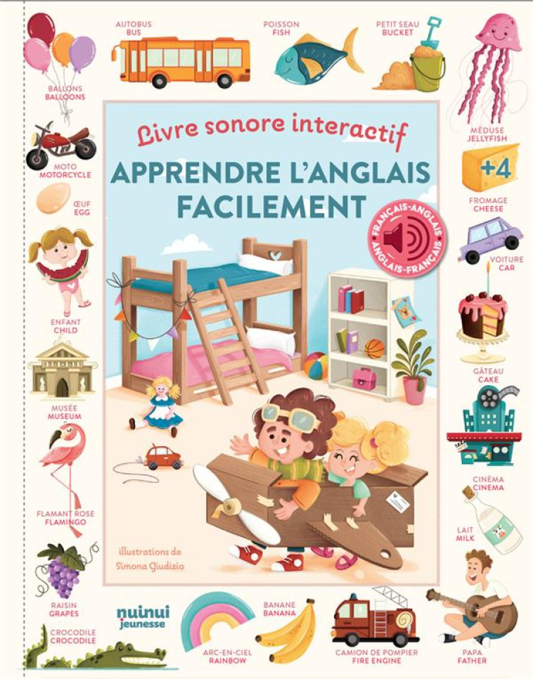 APPRENDRE L'ANGLAIS FACILEMENT - LIVRE SONORE INTERACTIF - GIUDIZIO SIMONA - NUINUI JEUNESSE